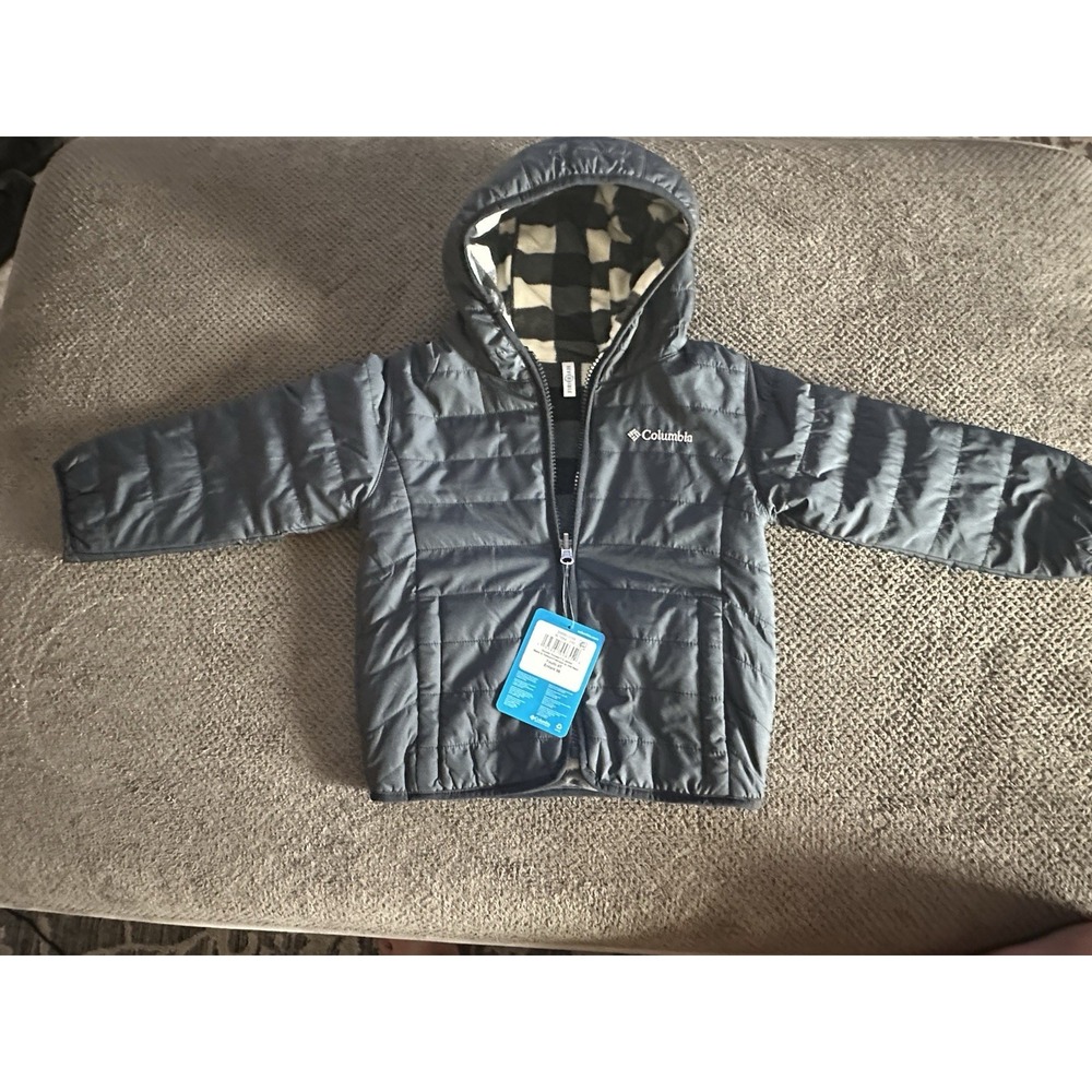 Columbia Toddler Double Trouble II Reversible Insulated Jacket White Size 4T NWT